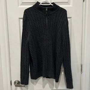 Denver Hayes grey 1/4 zip sweater men’s XL - like NEW